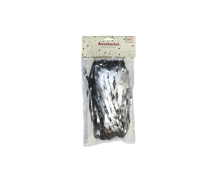 GUIRNALDAS PLASTICA METALIZADO (2X1M) PLATEADO