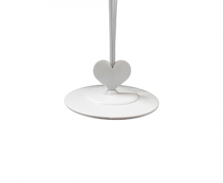 PORTA GLOBOS CORAZON 11P (52X19CM) BLANCO