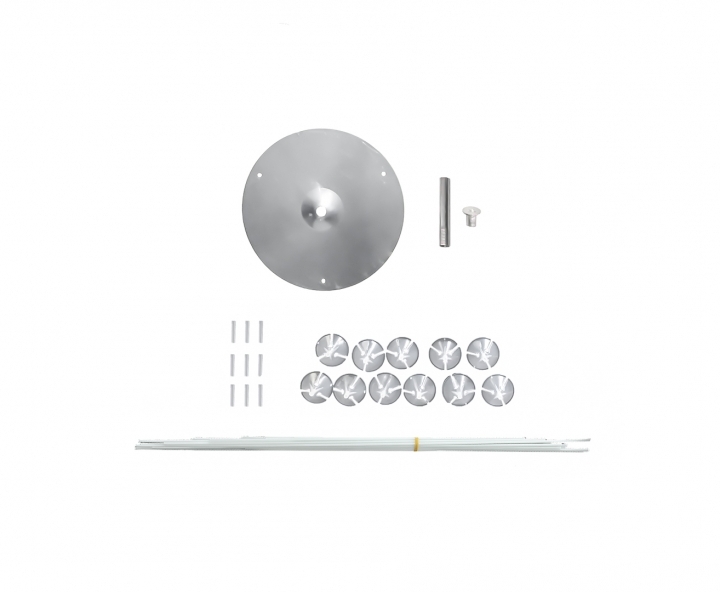 PORTA GLOBOS METAL 11P (100X20CM) BLANCO
