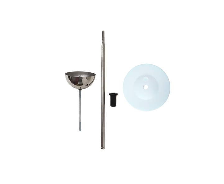 PORTA GLOBO METAL (193X19CM) INOX.
