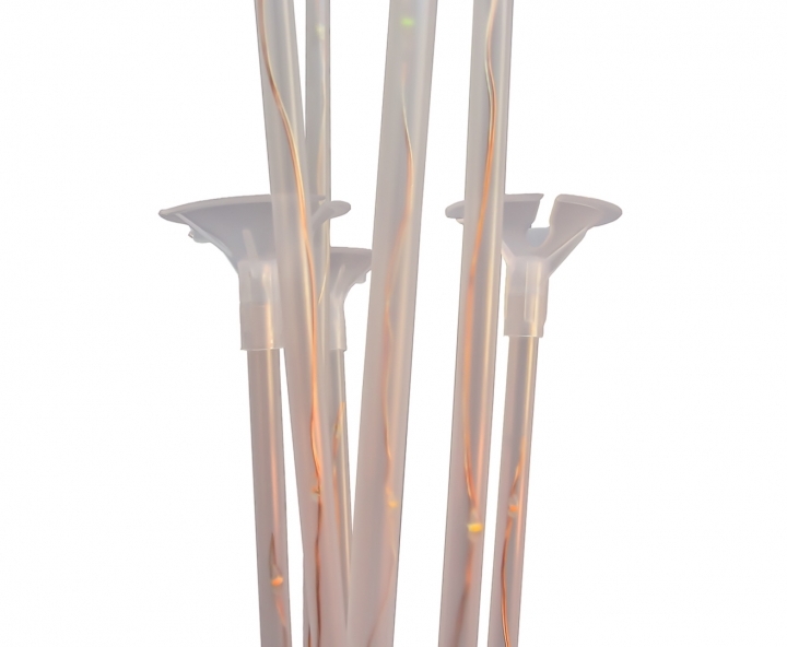 PORTA GLOBOS C/ ILUMIN. LUZ CALIDA 7P (75X16CM) BLANCO