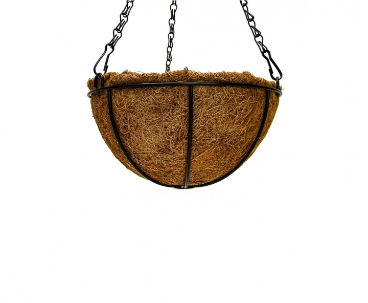 MACETA COLGANTE COCO (20X10CM) NEGRO 