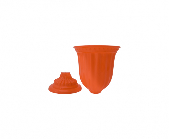 MACETA PLASTICA (13X18CM) NARANJA