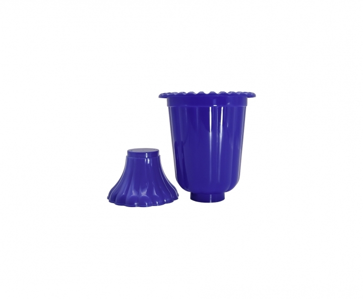 MACETA PLASTICA (13X19) AZUL