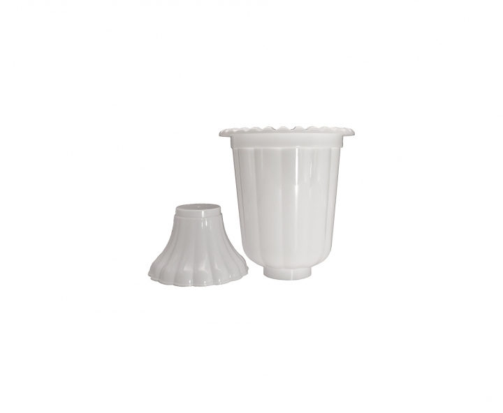 MACETA PLASTICA (13X19) BLANCO