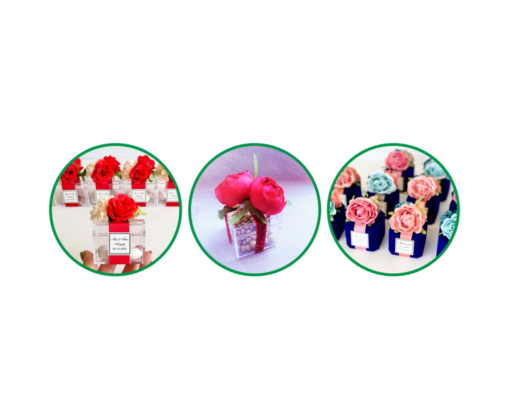FLOR ARTIFICIAL 6P (4.5CM) ROJO