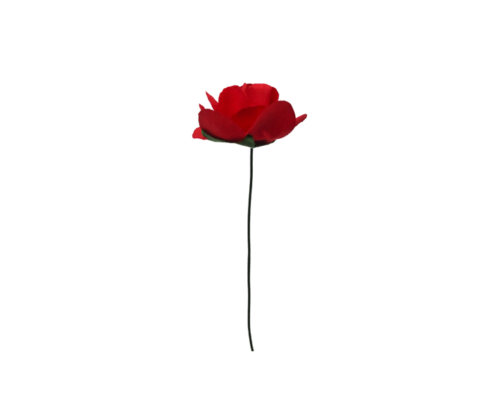 FLOR ARTIFICIAL 6P (3CM) ROJO