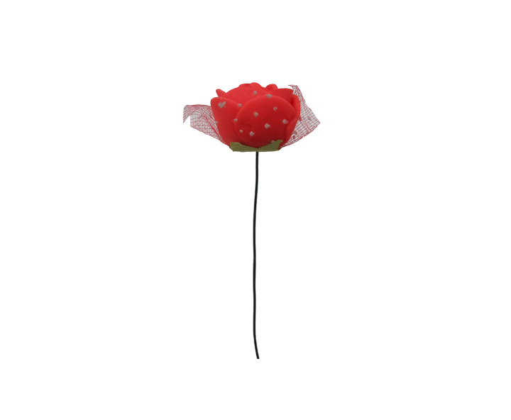 FLOR ARTIFICIAL 12P (2CM) ROJO