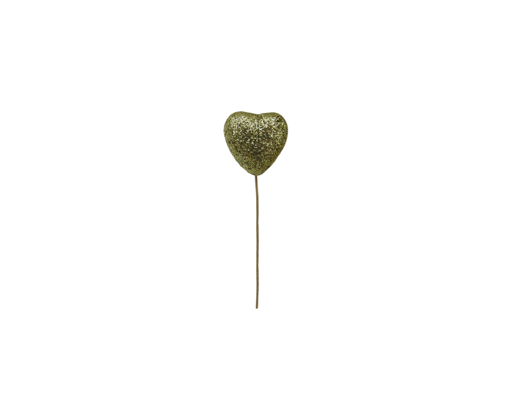 FLOR CORAZON 12P (2CM) DORADO