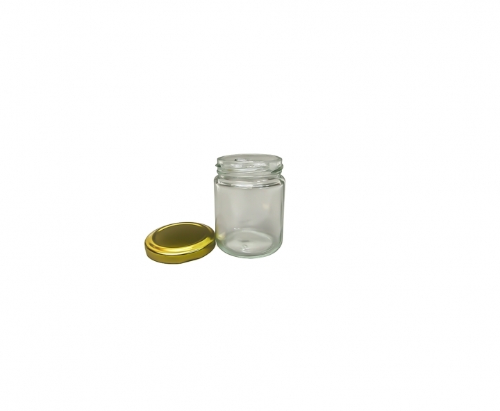 ENVASE VIDRIO CILINDRO (100ML) TAPA DORADO