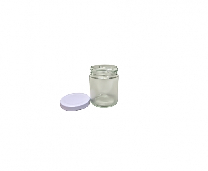 ENVASE VIDRIO CILINDRO (100ML) TAPA BLANCO