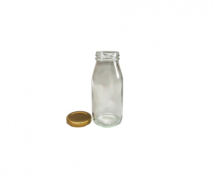 BOTELLA VIDRIO (250ML) TAPA DORADO