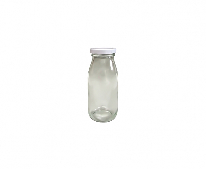 BOTELLA VIDRIO (250ML) TAPA BLANCO
