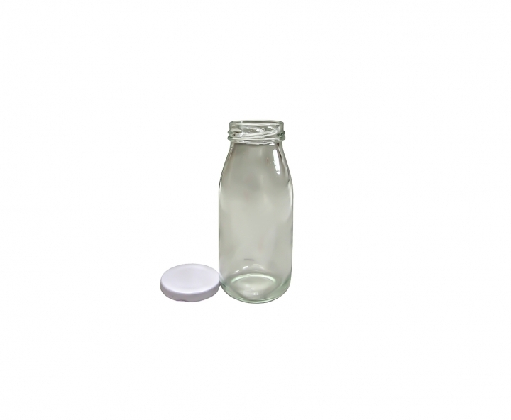 BOTELLA VIDRIO (250ML) TAPA BLANCO