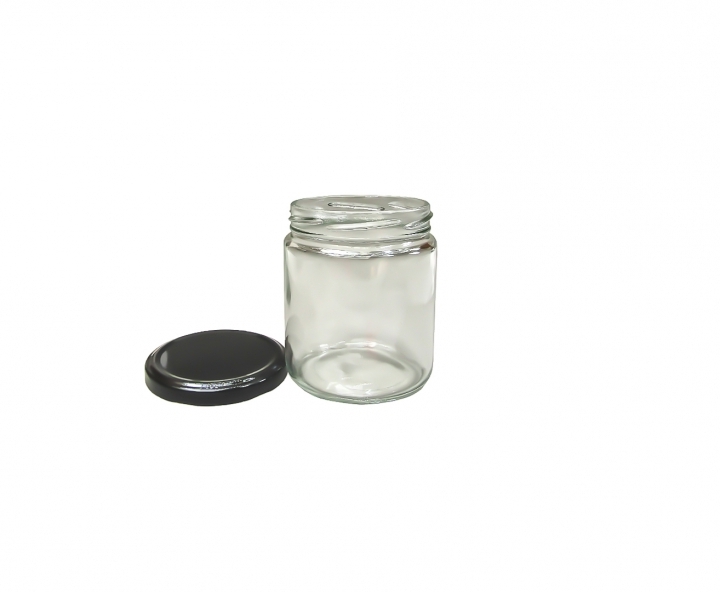 ENVASE VIDRIO CILINDRO (500ML) TAPA NEGRO