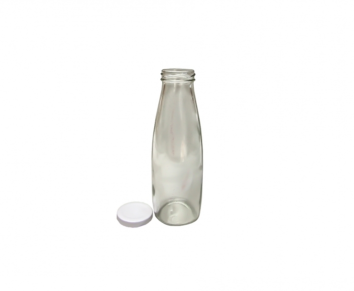 BOTELLA VIDRIO (500ML) TAPA BLANCO