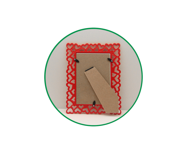 PORTA RETRATO CORAZON (20X16CM) ROJO
