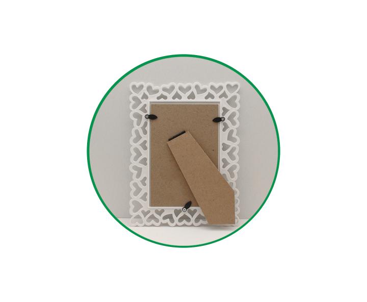 PORTA RETRATO CORAZON (20X16CM) BLANCO