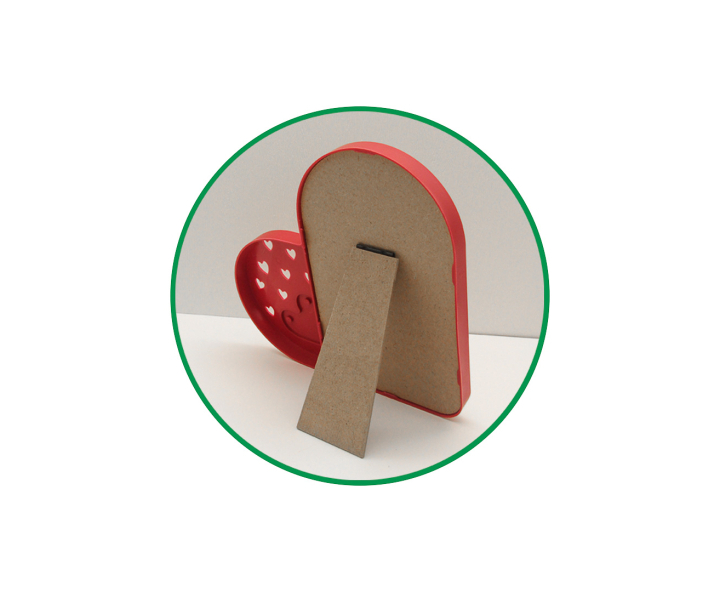 PORTA RETRATO CORAZON (22X19CM) BORDO