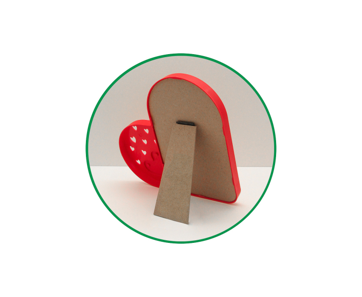 PORTA RETRATO CORAZON (22X19CM) ROJO