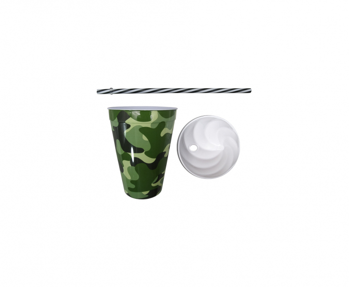 HOPPY PLASTICO CAMUFLAJE (450ML) VERDE