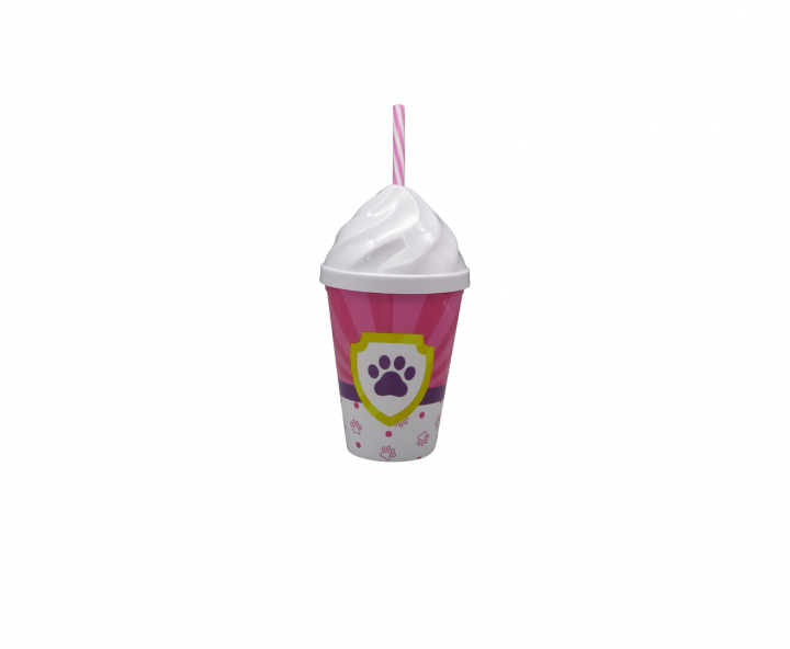 HOPPY PLASTICO HUELLA PERRO (400ML) ROSADO