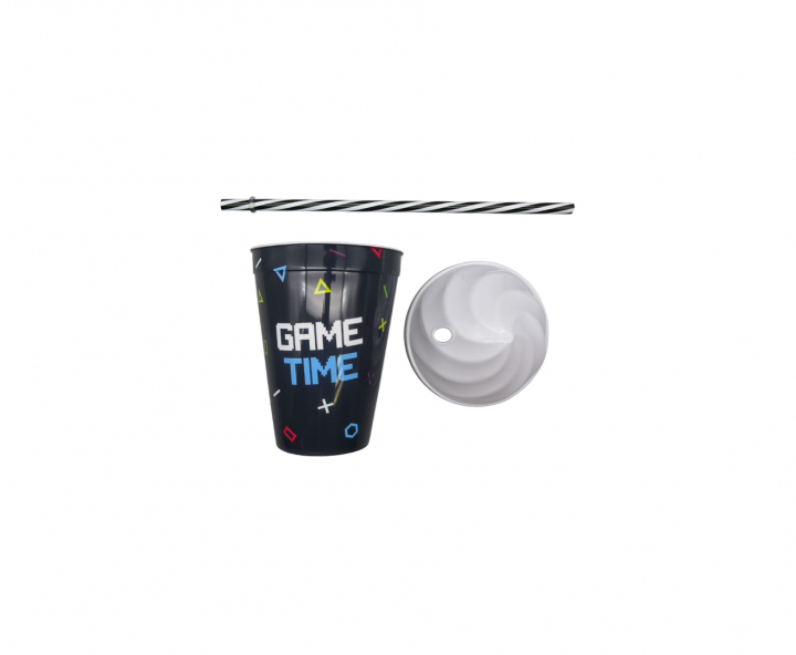 HOPPY PLASTICO “GAME TIME” (400ML) NEGRO