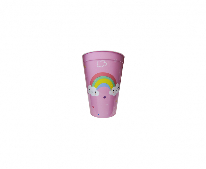 HOPPY PLASTICO ARCO IRIS (540ML) ROSADO