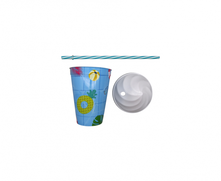 HOPPY PLASTICO PISCINA (400ML) CELESTE