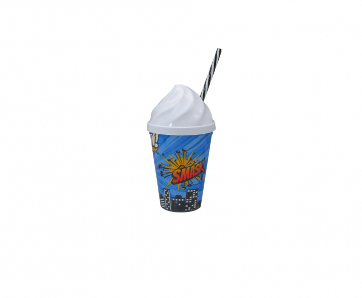 HOPPY PLASTICO CARTOON (450ML) CELESTE