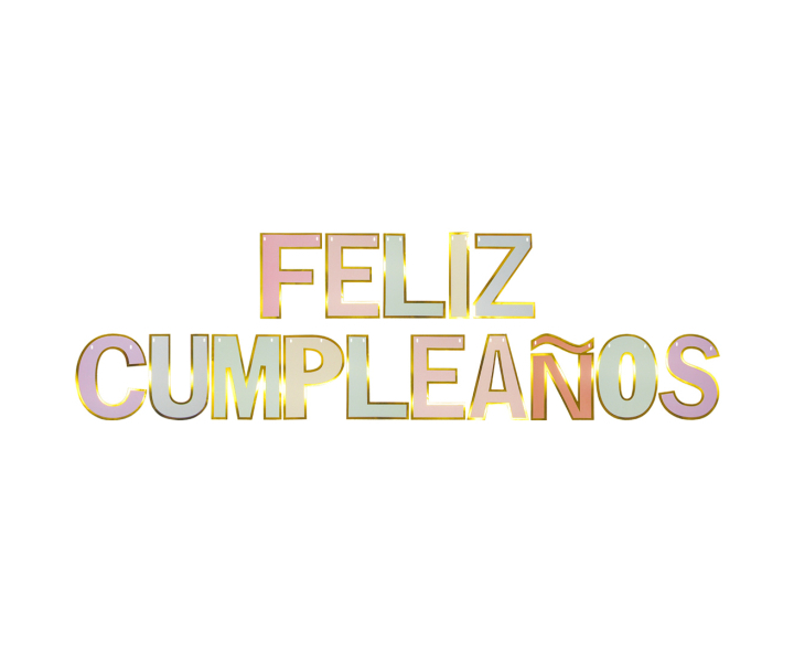 BANDERINES FELIZ CUMPLEAÑOS (17.5X12.5CM/3M) COLOR PASTEL
