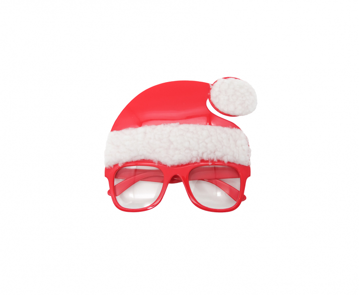LENTE PLASTICO NAVIDEÑO ROJO