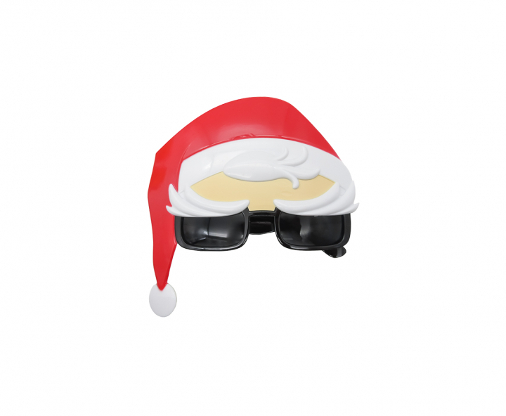 LENTE PLASTICO NAVIDEÑO ROJO