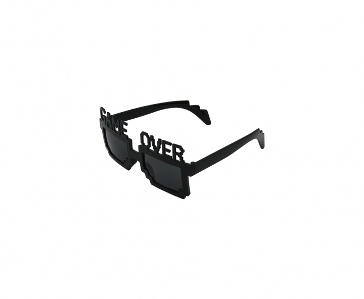 LENTE PLASTICO GAME OVER NEGRO