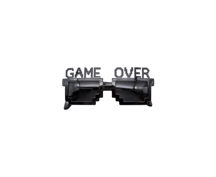 LENTE PLASTICO GAME OVER NEGRO