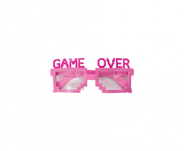 LENTE PLASTICO GAME OVER ROSADO