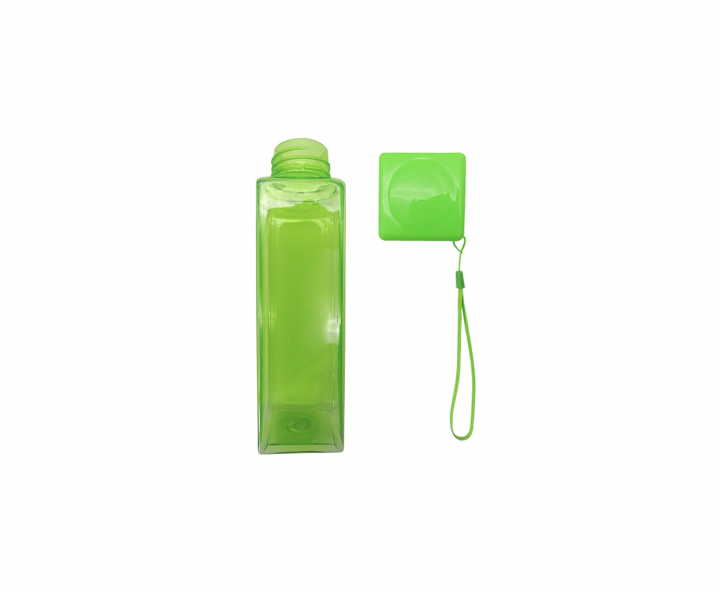 HOPPY CUADRADO (500ML) TRANSP./VERDE LIMON