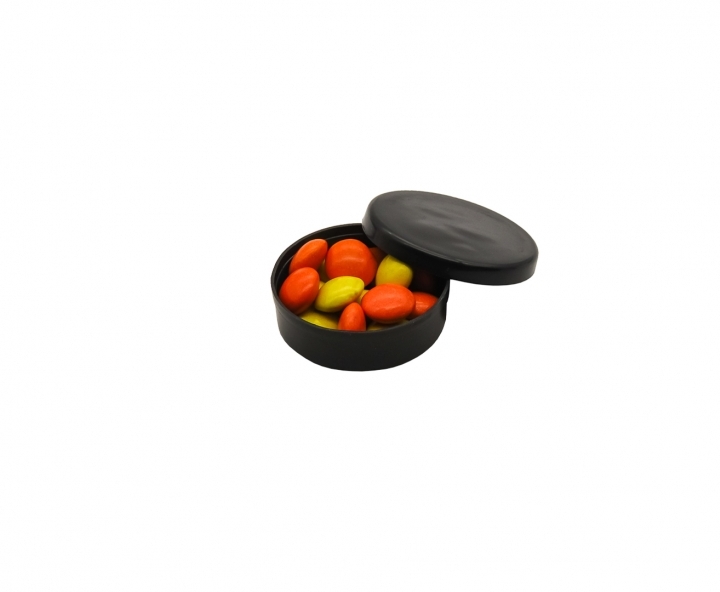 ENVASE PLASTICO CIRCULAR 10P (40ML) NEGRO