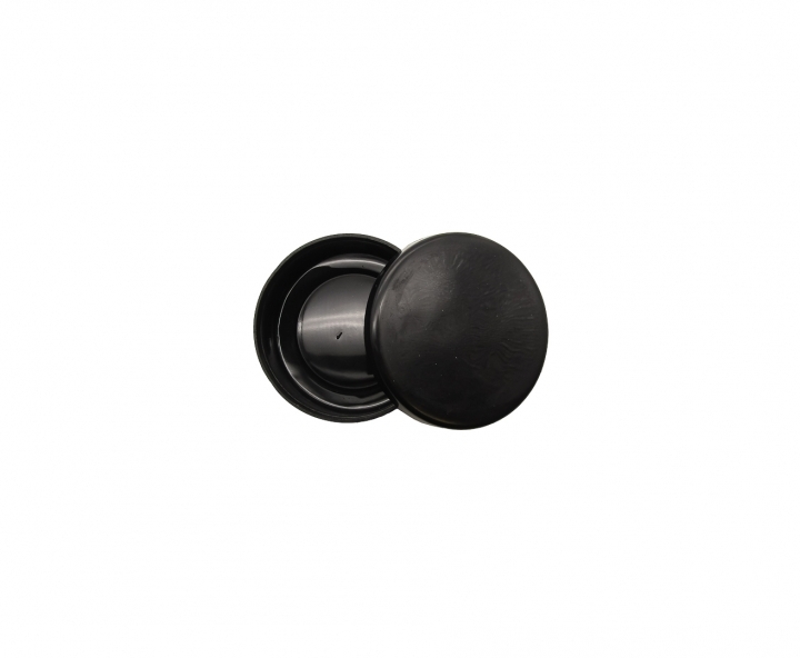 ENVASE PLASTICO CIRCULAR 10P (40ML) NEGRO