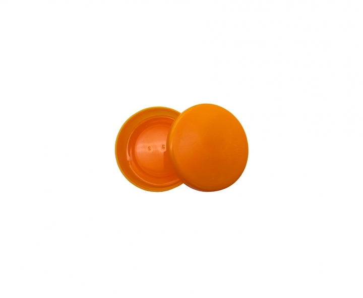 ENVASE PLASTICO CIRCULAR 10P (40ML) NARANJA