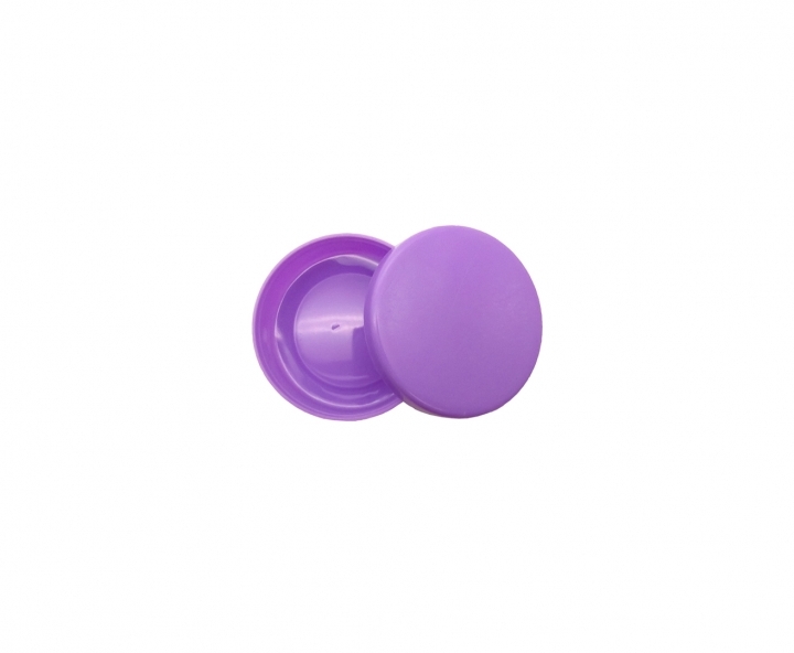 ENVASE PLASTICO CIRCULAR 10P (40ML) PURPURA