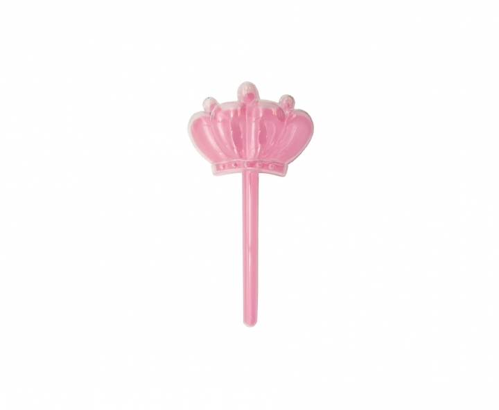 CARAMELERO PLASTICO CORONA 10P TRANSP./ROSADO