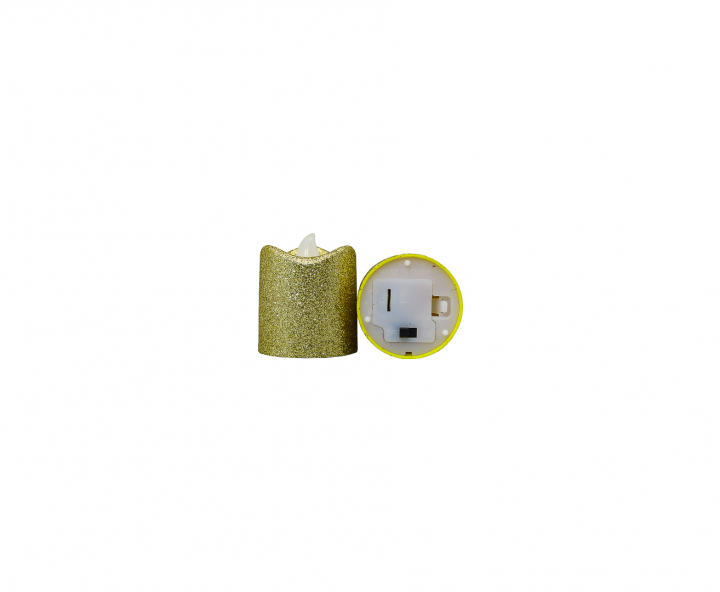 VELA ARTIFICIAL LUZ CALIDA 2P (3.5X4.5CM) DORADO