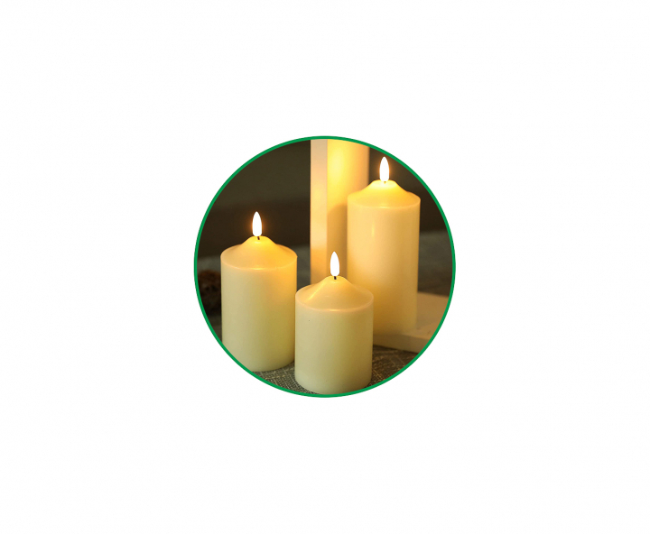 VELA ARTIFICIAL LUZ CALIDA (5X10.5CM) BLANCO