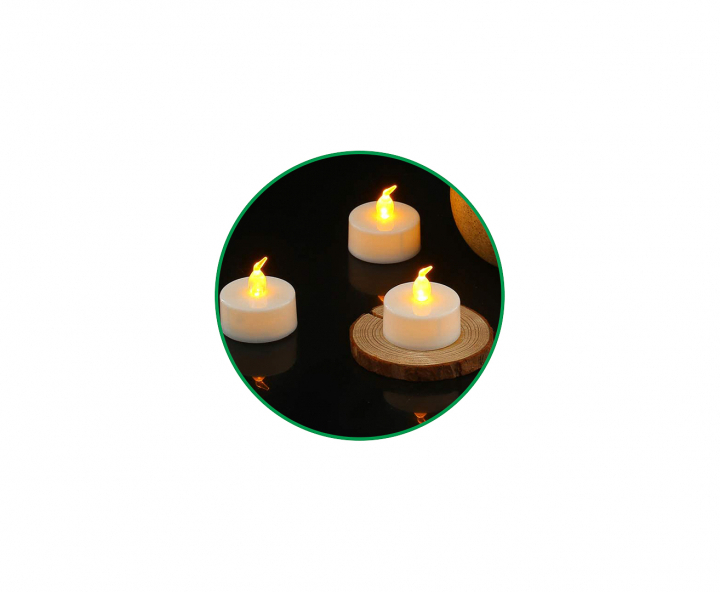 VELA ARTIFICIAL LUZ CALIDA 2P (3.5X3.5CM) BLANCO