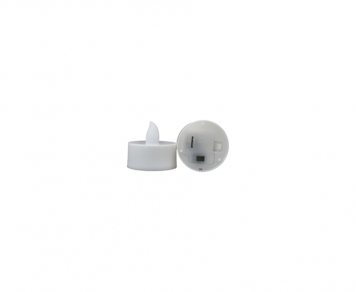 VELA ARTIFICIAL LUZ CALIDA 2P (3.5X3.5CM) BLANCO