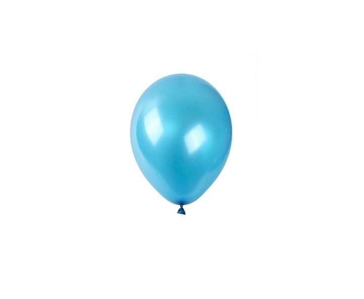 GLOBOS LATEX METALIZADO 25P CELESTE