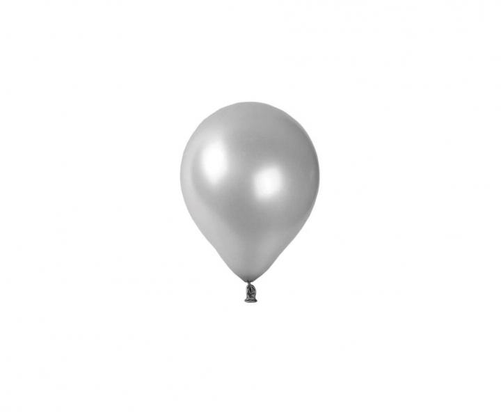 GLOBOS LATEX METALIZADO 25P GRIS
