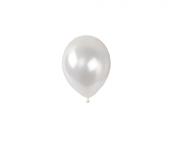 GLOBOS LATEX METALIZADO 25P BLANCO
