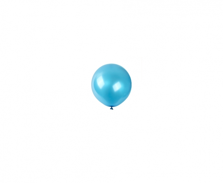 GLOBOS LATEX METALIZADO 50P CELESTE